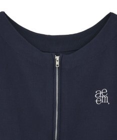 earth music&ecology ダブルジップロゴニットプルオーバー