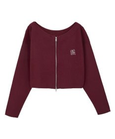 earth music&ecology ダブルジップロゴニットプルオーバー