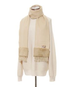 MOONBAT PAUL & JOE ACCESSOIRES ヌネットワッペン×ファームースタッチマフラー（パッケージ入り）