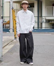 WEGO 【ユニセックス着用ITEM】カバーフィットフラップデニムパンツ