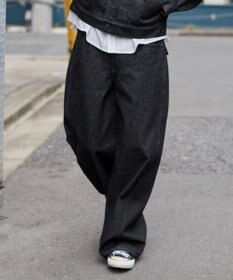 WEGO 【ユニセックス着用ITEM】カバーフィットフラップデニムパンツ