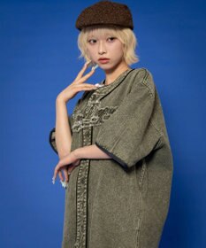 WEGO 【ユニセックス着用ITEM】ベースボールデニムグラフィックシャツ（SS）