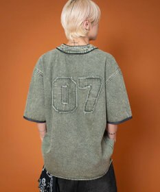 WEGO 【ユニセックス着用ITEM】ベースボールデニムグラフィックシャツ（SS）