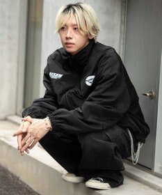 WEGO 【ユニセックス着用ITEM/リバーシブル/2WAY】リバーシブルフリースブルゾン