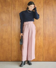 #Newans 【洗える】スクエアショルダーポイントニット