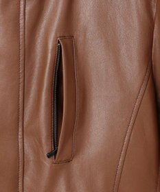 JOSEPH ABBOUD ベジタブルラムスキンレザーコート