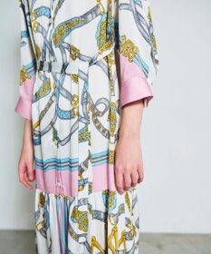 GRACE CONTINENTAL スカーフプリントシャツドレス