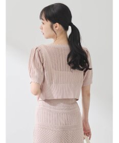 earth music&ecology ２点ＳＥＴ透かし編みカーディガン＋裾フレアスカート