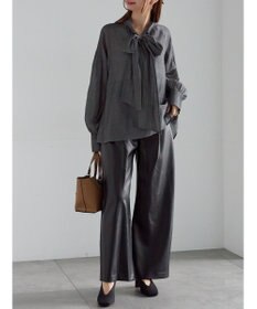 Te chichi シアーデニムボウタイブラウス