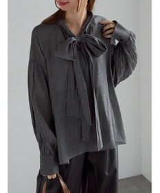 Te chichi シアーデニムボウタイブラウス