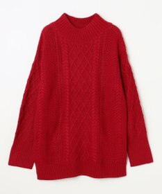 ANY L ソフトタッチケーブルニットチュニック