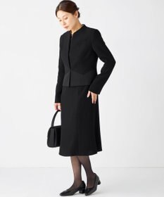 自由区 FORMAL 【ストレッチ/前開きワンピース】平二重 ジャケット+ワンピース