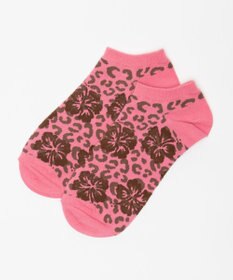 WEGO ハイビスカス柄ショートソックス