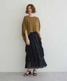 YECCA VECCA 異素材切替バックデザインプルオーバー