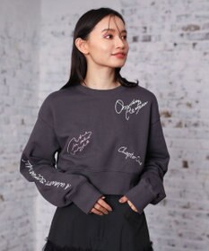 Green Parks ・ＥＬＥＮＣＡＲＥ　ＤＵＥ　ロゴ刺繍ショートスウェッ