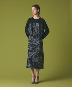 GRACE CONTINENTAL プリントコンビドレス