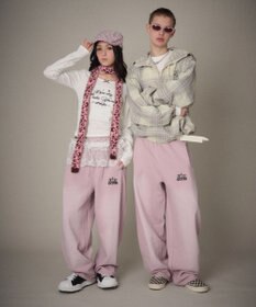 WEGO 【ユニセックス着用ITEM/ウエストゴム】ロゴスウェットパンツ