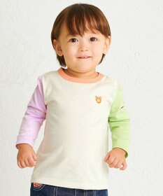 MIKI HOUSE HOT BISCUITS 【70-120cm】【Everyday Series】ワンポイント 長袖Tシャツ