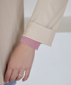 Tiaclasse ノーカラー後ろタックフレアコート