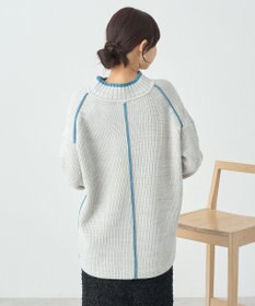 earth music&ecology ライン入りハイネックニットチュニック