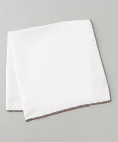 GOTAIRIKU 首にも巻ける【2WAY/日本製】シルク100% ポケットチーフ ベージュ系