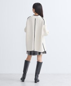 earth music&ecology ライン入りハイネックニットチュニック