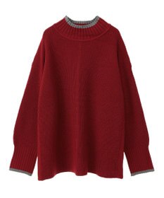 earth music&ecology ライン入りハイネックニットチュニック