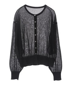 earth music&ecology 【予約】接触冷感シアークルーニットカーディガン