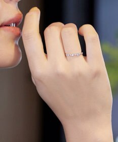 Tiaclasse カラーアーモンドストーンリング