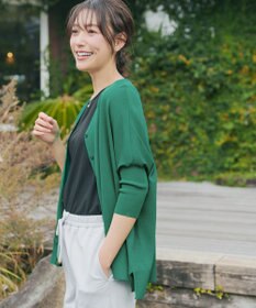 Tiaclasse L 軽やかニットドルマンカーディガン