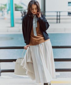 23区 S 【見上愛さん着用/CanCam11月号掲載】パウダリータイプライター プリーツ スカート