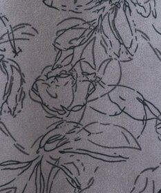 YECCA VECCA フラワー柄フェイクスエードスカート