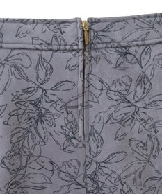 YECCA VECCA フラワー柄フェイクスエードスカート