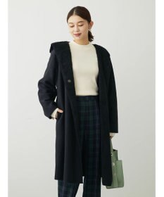 Green Parks フード付き裏ボアロングコーディガン