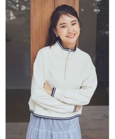 earth music&ecology ハーフＺＩＰラインプルオーバー