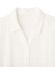 Green Parks シアーチェックシャツワンピース