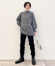 自由区 L 【洗える】ウールカシミヤ ハイネックニット (検索番号:JL27)