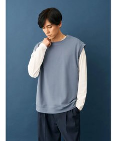 CRAFT STANDARD BOUTIQUE 梨地カットベスト＋Ｌ／Ｓ　ＴＥＥーＳＥＴ