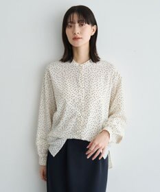 YECCA VECCA 2way裾アレンジパール釦ブラウス