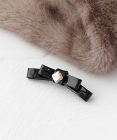 TOCCA 【ブローチ取り外し可】BOW RIBBON FURTIPPET ティペット