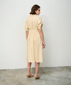 GRACE CONTINENTAL リネンタッチサファリドレス