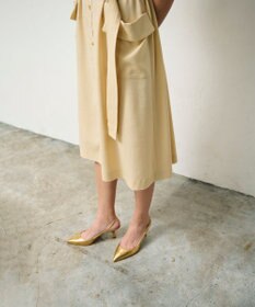 GRACE CONTINENTAL リネンタッチサファリドレス