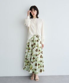 YECCA VECCA 2way裾アレンジパール釦ブラウス