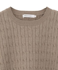 AMERICAN HOLIC ケーブル5分袖ニットプルオーバー