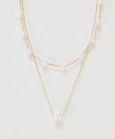 Phoebe <オンワード限定セット>2ラインエレガントパールネックレス×グリームスウィングピアス