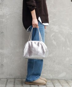 FOLNA RD ホイルレザーボストンバッグ Mサイズ