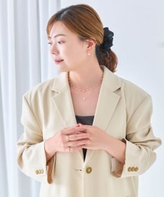 Phoebe <オンワード限定セット>2ラインエレガントパールネックレス×グリームスウィングピアス