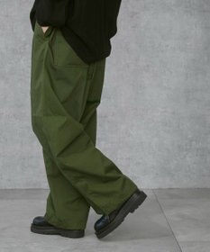 WEGO 【ウエストゴム/ユニセックス着用ITEM】サイドスリットコンバットパンツ