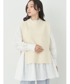 earth music&ecology ＳＥＴ２点　ベスト＋チュニックブラウス