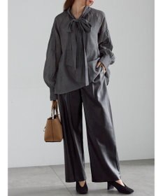 Te chichi シアーデニムボウタイブラウス